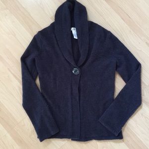 Susan Bristol shawl collar navy cardigan size XS